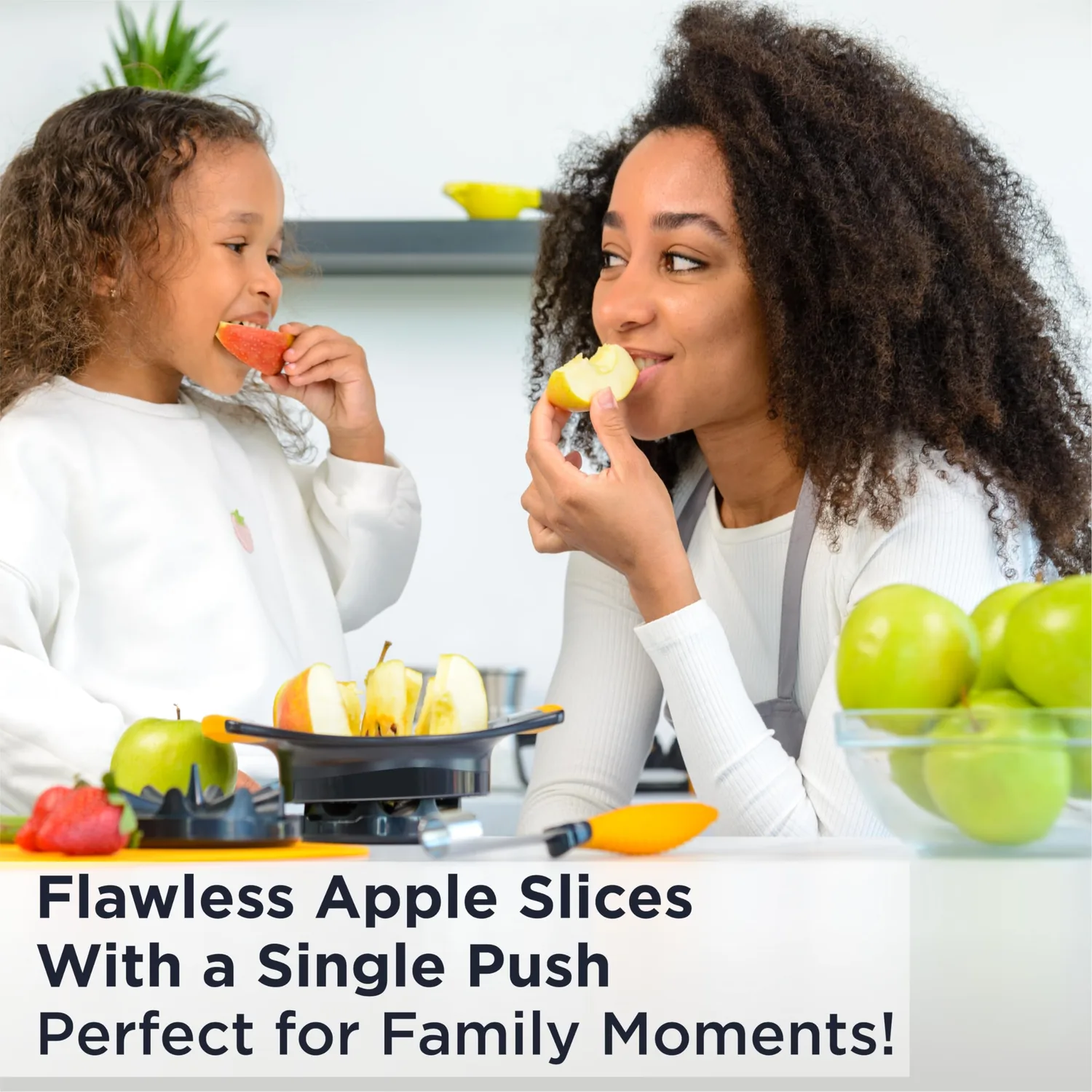 Deiss LUX 4.25 Inch Apple Slicer and Corer with Cutting Base, Stainless Steel 8-Slice Apple Cutter, Dishwasher Safe Apple Cutter Slicer, Large Apple Slicer - Perfect for Apple Slic