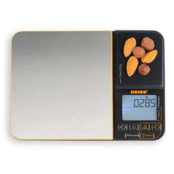 Deiss PRO Dual Platform Digital Kitchen and Food Scale - 11lb Capacity & 17.6oz Capacity Precision Kitchen Scale, Digital Scale for Baking, Cooking, Meal Prep, Food Scales Grams an