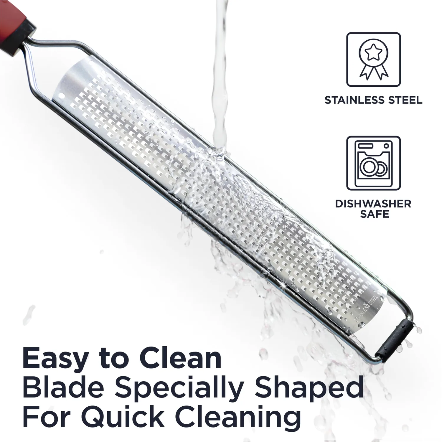 Deiss PRO Lemon Zester & Heavy Duty Cheese Grater & Vegetable Grater - Parmesan Cheese, Lemon, Garlic, Nutmeg, Chocolate, Fruits, Vegetables, Ginger Grater - Stainless Steel Cheese